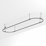 Основание ART-APRIORI-OVAL-ROD-400-4000x1000 (BK) (Arlight, IP20 Металл, 3 года)