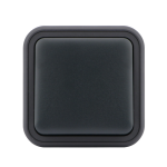 Выключатель, одноклавишный, ОП, автоматические клеммы антрацит, Бронто EKF