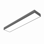 Светодиодный светильник VARTON Gexus Line Up 1500x300x110 мм 35 Вт 4000 К RAL9005 черный муар опал-микропризма DALI
