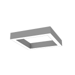 Светодиодный светильник VARTON Х-line квадратный подвесной 40 Вт 4000 K 575x575x100 мм металлик с рассеивателем опал