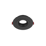 Рамка для модульного светильника "ВАРТОН" FLEX 50 02 круглая встраиваемая 110х45мм RAL9005 черный муар поворотная