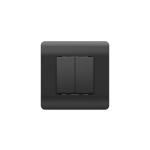 (NEW3-E) Выключатель 2-клавишный 10А, черный