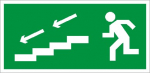 Наклейка "По лестнице вниз налево" (ПЭУ 005) (130х260) 2502000650