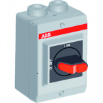Выключатель-разъединитель в корпусе 3p 16А 690В с кнопкой поворотной сервисный, IP65 ABB