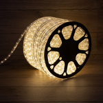 Дюралайт LED, постоянное свечение (2W) - теплый белый, 24 LED/м Ø10мм, Neon-Night (100/100)