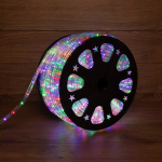 Дюралайт светодиод свечение с динамикой 3Вт IP65  мульти RYGB 24LED/м ?13мм Neon-Night (100/100)