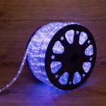 Дюралайт LED, свечение с динамикой (3W) - синий, 24 LED/м, Ø13мм, Neon-Night (100)