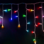 Гирлянда Айсикл (бахрома) 4,8х0,6м, прозрачный провод, 230 В, диоды RGB, Neon-Night
