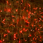 Гирлянда "Светодиодный Дождь"  2x0,8м, прозрачный провод, 230 В, диоды Красные