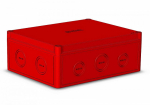 Коробка открытой установки настенно-потолочная 240x190x93мм пластик красный с крышкой IP65 HEGEL 28 серия