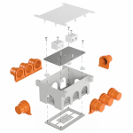 Коробка огнестойкая для заливки бетоном 80-0890-FR10,0-4 Е15-Е120 118х76х60 (18 шт/кор) Промрукав