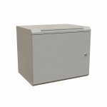 WRline Шкаф настенный 19-дюймовый (19"), 12U, 650x600х600мм, цельнометаллическая дверь с замком, цвет серый (RAL 7035) (разобранный)