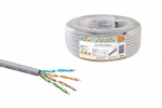 Кабель витая пара народный U/UTP Cat 5e 4х2х24AWG CCA (25м) PVC, серый