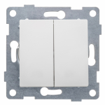 Выключатель 2кл с/у белый механизм 10А IP20 Ugra GUSI ELECTRIC  (1/10)