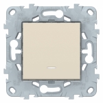 Выключатель 1кл с подсв с/у крем механизм 10АХ 250В Unica NEW Schneider Electric (1/10)