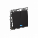 Выключатель 2кл с подсв с/у карбон механизм быстрозажим AtlasDesign Systeme Electric (1/5)