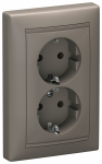 IEKVALENA Роз. 2-я с з/к без з/ш в сб 16А 6945201 капуч. IEK
