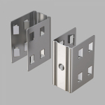 Клипса для гибкого неона 17x8мм 5 шт. 20054 Серебро