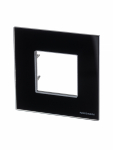 Рамка 1-пост. цвет черный Черное стекло прозрачная глянцевый, стекло горизонт. и вертик., IP20 Zenit ABB