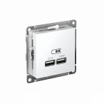 Розетка 2гн USB+USB с/у лотос механизм AtlasDesign Systeme Electric  (1)