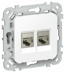 FLITE Роз. 2-я комп. RJ45 кат.5Е STP РК5е-2-1-ФлБ бел. IEK