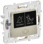 SKANDY Кнопка звонка с инд. отел. 10А SK-V17B беж. IEK