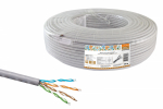 Кабель витая пара народный U/UTP Cat 5e 4х2х24AWG CCA (100м) PVC, серый