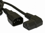 Hyperline PWC-IEC13A-IEC14-3.0-BK Кабель питания монитор-компьютер IEC 320 C13 (угловая) - IEC 320 C14 (3x1.0), 10A, прямая вилка, 3м, цвет черный