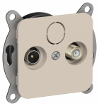 FLITE Роз. 2-я TV+SAT экр. оконечная РТВс-2-1-1-ФлЛ льн. IEK