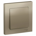 Выключатель 1кл с/у шампань в сборе AtlasDesign Systeme Electric
