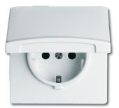 Розетка SCHUKO 16А 250В, с защитой от перенапряжения, серия impuls, цвет альпийский белый