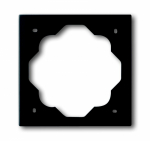 Рамка 1-пост. цвет черный Черный бархат матовый, пластик горизонт. и вертик., IP20 Impuls ABB