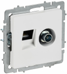 BRITE Роз. двойная TV+RJ45 кат.5E РТВ/РК12-БрАБ а/б IEK