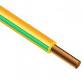 Провод установочный ПуВ (ПВ1) 1х10 желто-зеленый ГОСТ ККЗ (100)