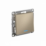 Выключатель 1кл прох с подсв с/у шампань механизм быстрозажим AtlasDesign Systeme Electric  (1/20)