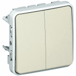 Переключатель на 2кл. IP55 бел. 10A PLEXO Legrand (1/5)