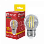 Лампа светодиодная LED-ШАР-deco 12Вт 230В Е27 3000К 1350Лм прозрачная IN HOME