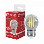 Лампа светодиодная LED-ШАР-deco 12Вт 230В Е27 4000К 1350Лм прозрачная IN HOME