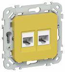 FLITE Роз. 2-я комп. RJ45 кат.6 UTP РК6-2-0-ФлЖК ж/к IEK