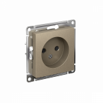 Розетка 1гн без З/К шторки с/у шампань механизм 16А AtlasDesign Systeme Electric