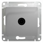Розетка 1гн ТВ оконечная с/у алюминий механизм Glossa Systeme Electric  (1/10/160)