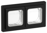 FLITE Рамка 2-мест. IP55 Рпро-2-55-ФлЧ чер. IEK