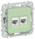 FLITE Роз. 2-я комп. RJ45 кат.6 UTP РК6-2-0-ФлФ фис. IEK