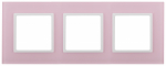 Рамка 3гн стекло розовый/белый 14-5103-30 Elegance ЭРА