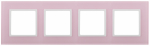 Рамка 4гн стекло розовый/белый 14-5104-30 Elegance ЭРА