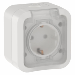 TORS Розетка 1-я с з/к кр. 16А IP55 TS320 белый IEK