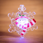 Фигура светодиодная на присоске "Снежинка со снеговиком" RGB Neon-Night (1/1/15)