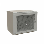 WRline Шкаф настенный 19-дюймовый (19"), 12U, 650x600х450мм, перфорированная металлическая дверь с замком, цвет серый (RAL 7035) (разобранный)