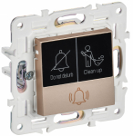 SKANDY Кнопка звонка с инд. отел. 10А SK-V17Sa песоч. IEK