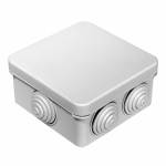 Коробка разветвительная о/у 80x80x40 пластик серый с крышкой IP55 ПРОМРУКАВ (1/105/105)